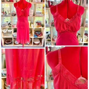 Gorgeous Vintage Pink Lace Slip